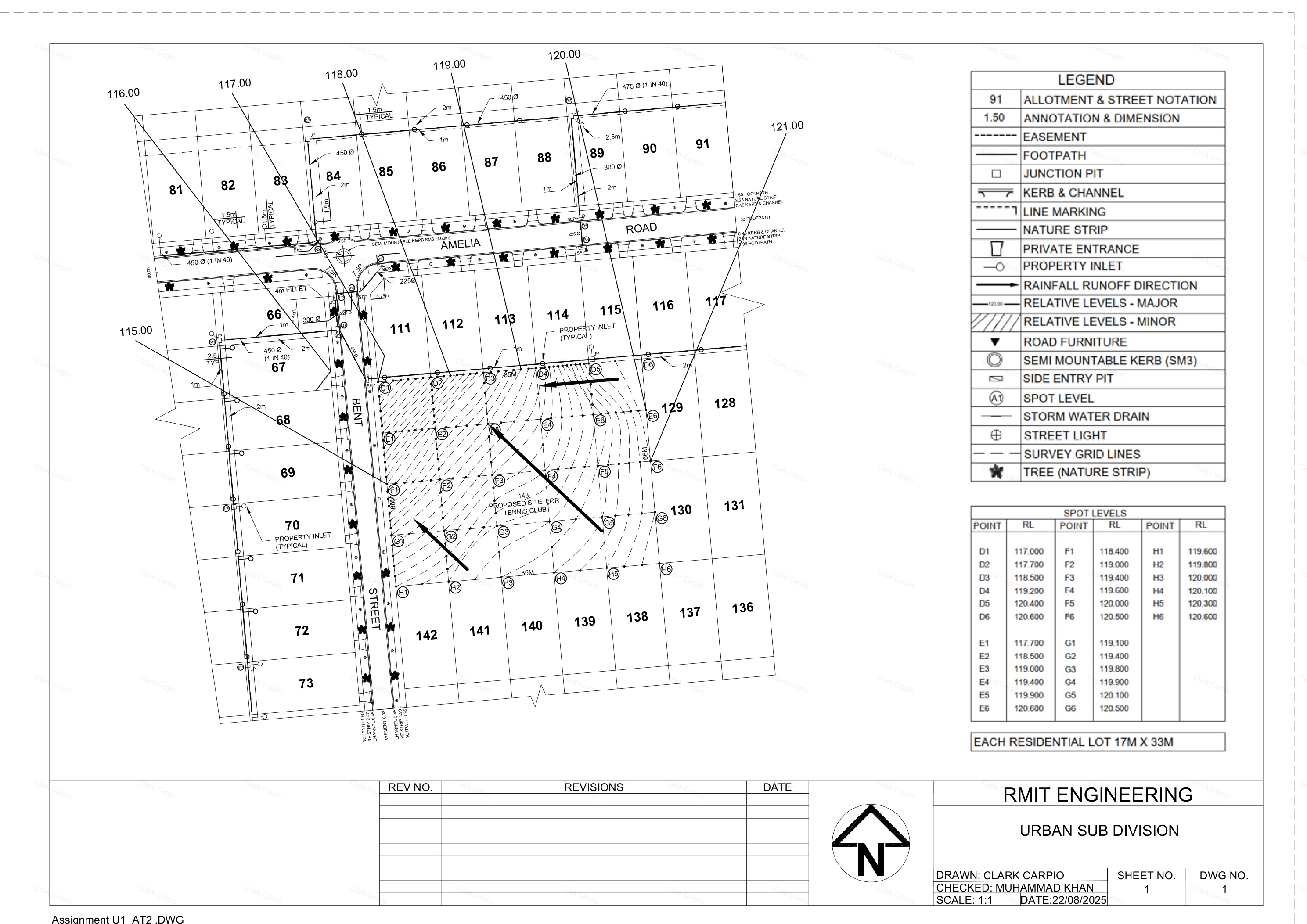 Urban Road Design drawing